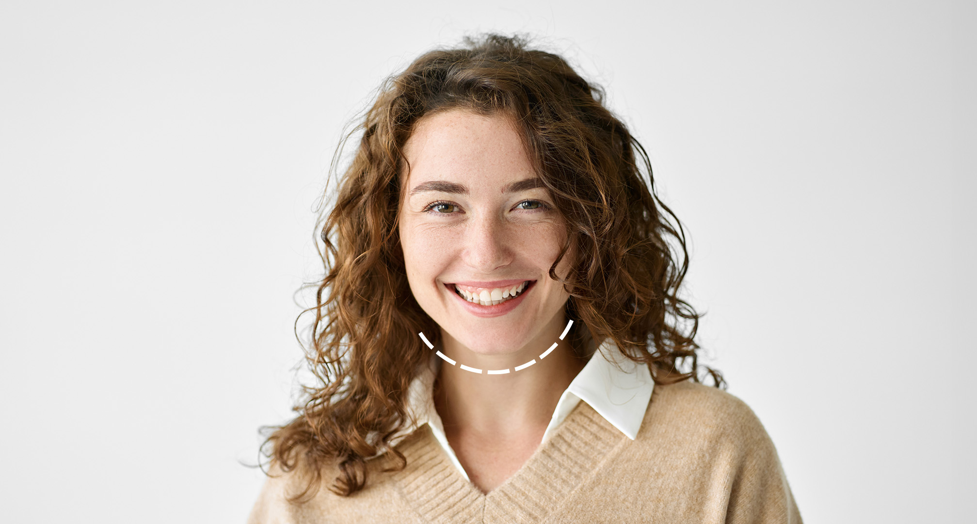 pyöreiden kasvojen ääriviivat neutraalilla taustalla