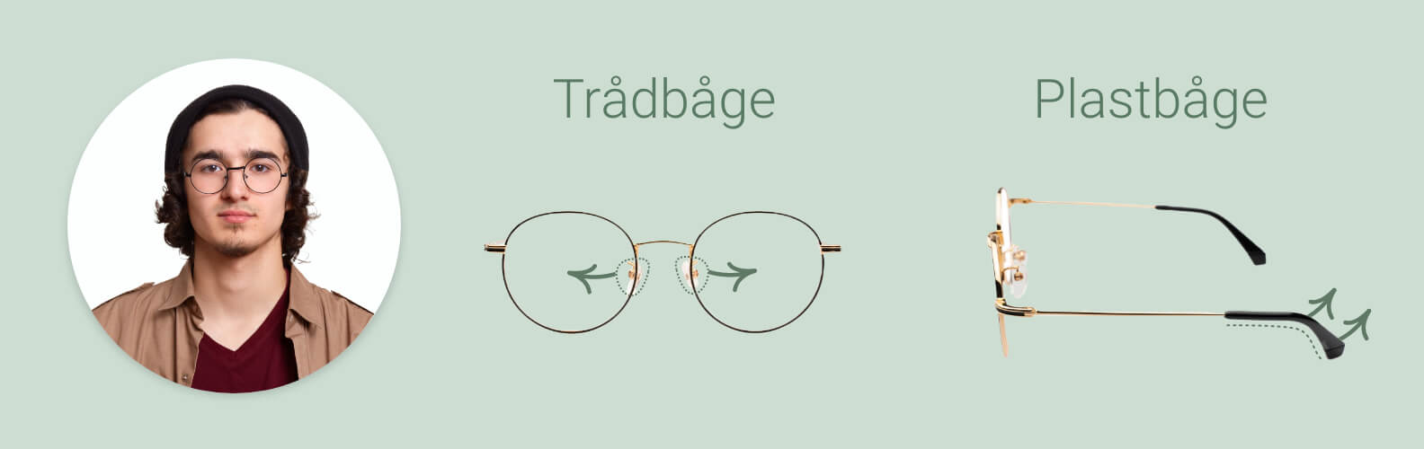 Hur man gör glasögonbåge och näskuddarna bredare