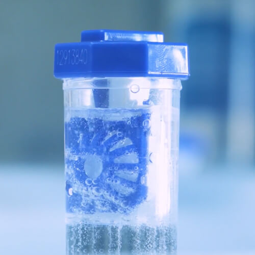 Linssit kuplivassa peroksidiliuoksessa