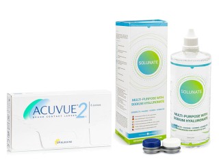 Acuvue 2 (6 linssiä) + Solunate Multi-Purpose 400 ml kotelolla