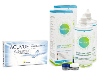 Acuvue Oasys (6 linssiä) + 2 x Solunate Multi-Purpose 400 ml kotelolla