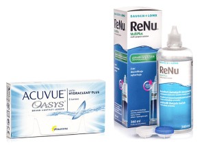 Acuvue Oasys (6 linssiä) + ReNu MultiPlus 360 ml kotelolla