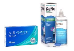 Air Optix Aqua (6 linssiä) + ReNu MultiPlus 360 ml kotelolla