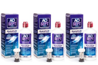 AOSEPT PLUS Hydraglyde 3 x 360 ml koteloilla