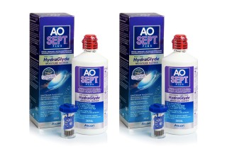AOSEPT PLUS med Hydraglyde 2 x 360 ml med linsetui