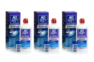 AOSEPT PLUS med Hydraglyde 3 x 360 ml med linsetui