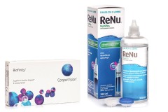 Biofinity (6 linssiä) + ReNu MultiPlus 360 ml linssikotelolla
