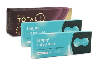 DAILIES Total 1 (30 linssiä) + Lenjoy 1 Day Air+ (10 linssiä)
