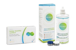 Lenjoy Monthly Comfort (6 linssiä) + Solunate Multi-Purpose 400 ml ja linssikotelo
