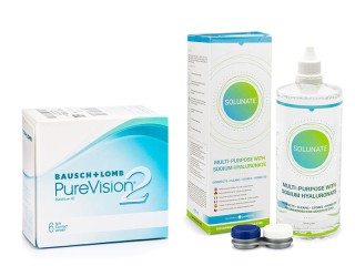 PureVision 2 (6 linssiä) + Solunate Multi-Purpose 400 ml kotelolla