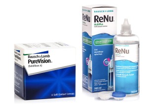 PureVision (6 linssiä) + ReNu MultiPlus 360 ml kotelolla