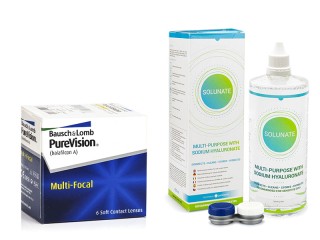 PureVision Multi-Focal (6 linssiä) + Solunate Multi-Purpose 400 ml kotelolla