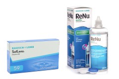 SofLens 59 (6 linssiä) + ReNu MultiPlus 360 ml linssikotelolla