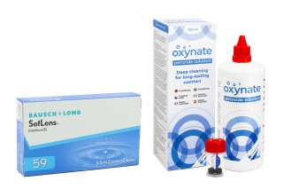 SofLens 59 (6 linssiä) + Oxynate Peroxide 380 ml linssikotelolla